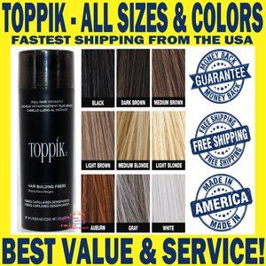 Toppik 27.5g Hair Fibers - All Colors - 100% Authentic - Free Shipping